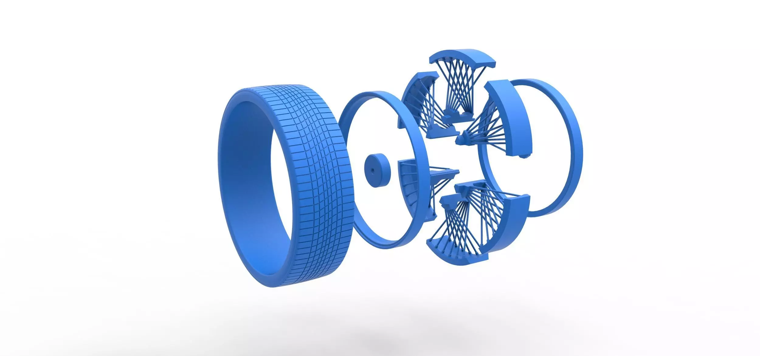 30 inch Wire wheel of Donk car Scale 1 to 25 3D print model_19