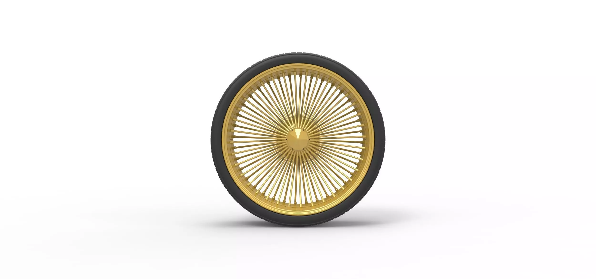 30 inch Wire wheel of Donk car Scale 1 to 25 3D print model_4