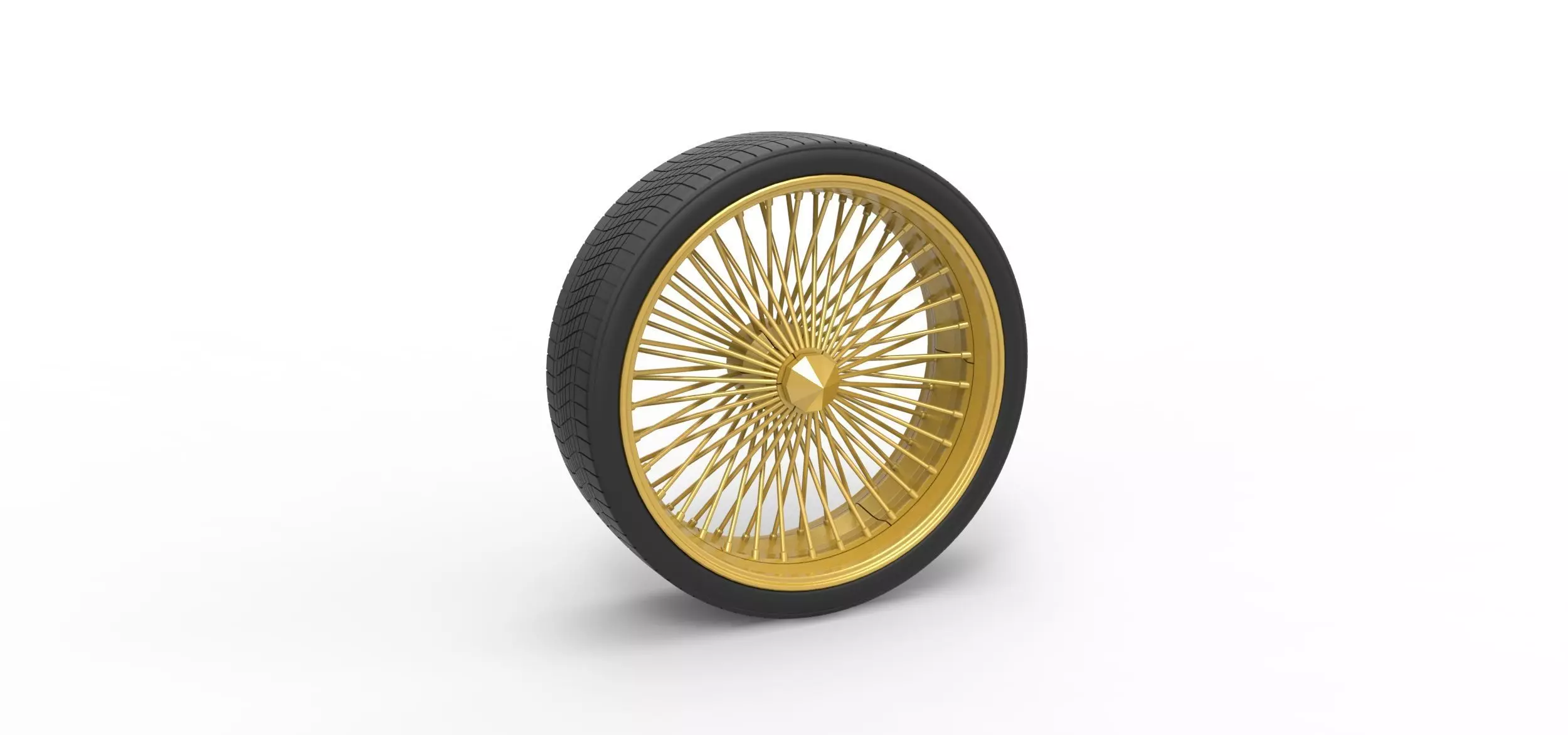 30 inch Wire wheel of Donk car Scale 1 to 25 3D print model_0