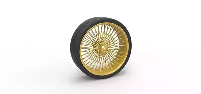 30 inch Wire wheel of Donk car Scale 1 to 25