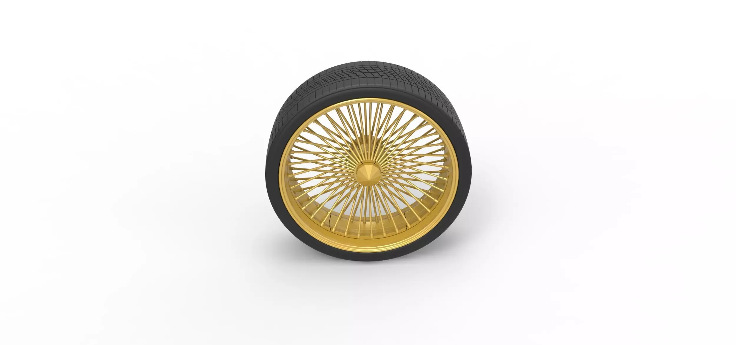 30 inch Wire wheel of Donk car Scale 1 to 25 3D print model_5