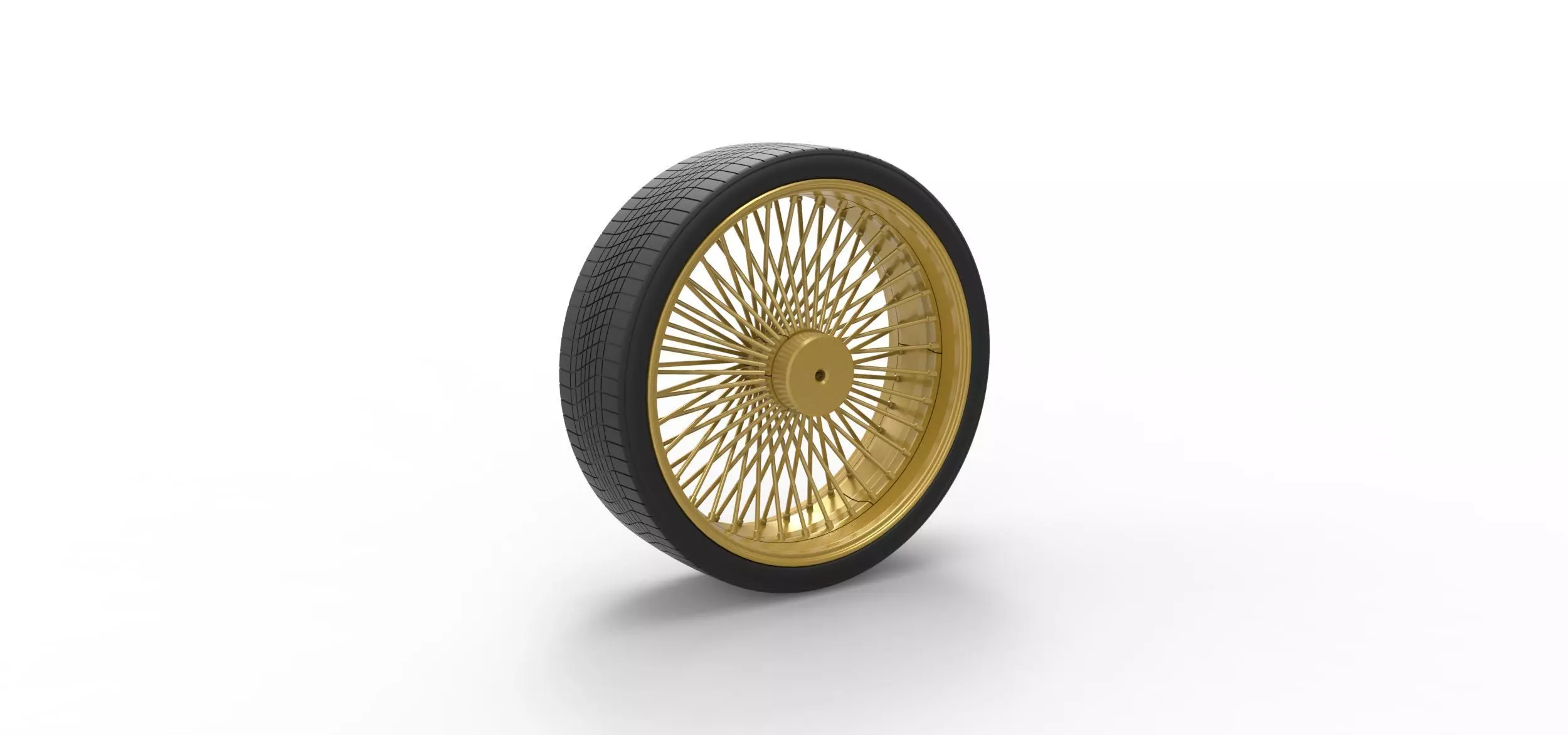 30 inch Wire wheel of Donk car Scale 1 to 25 3D print model_7