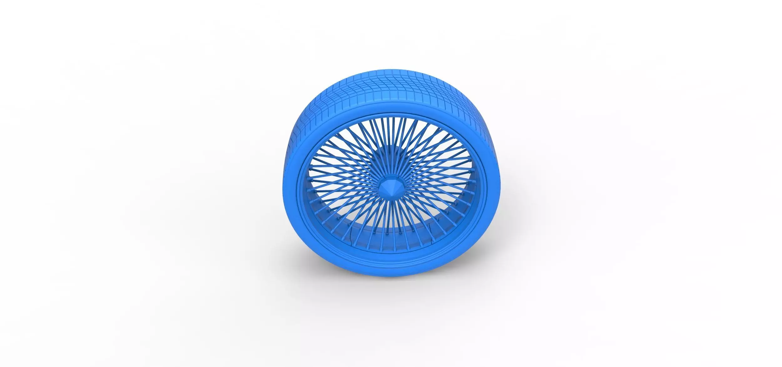 30 inch Wire wheel of Donk car Scale 1 to 25 3D print model_13