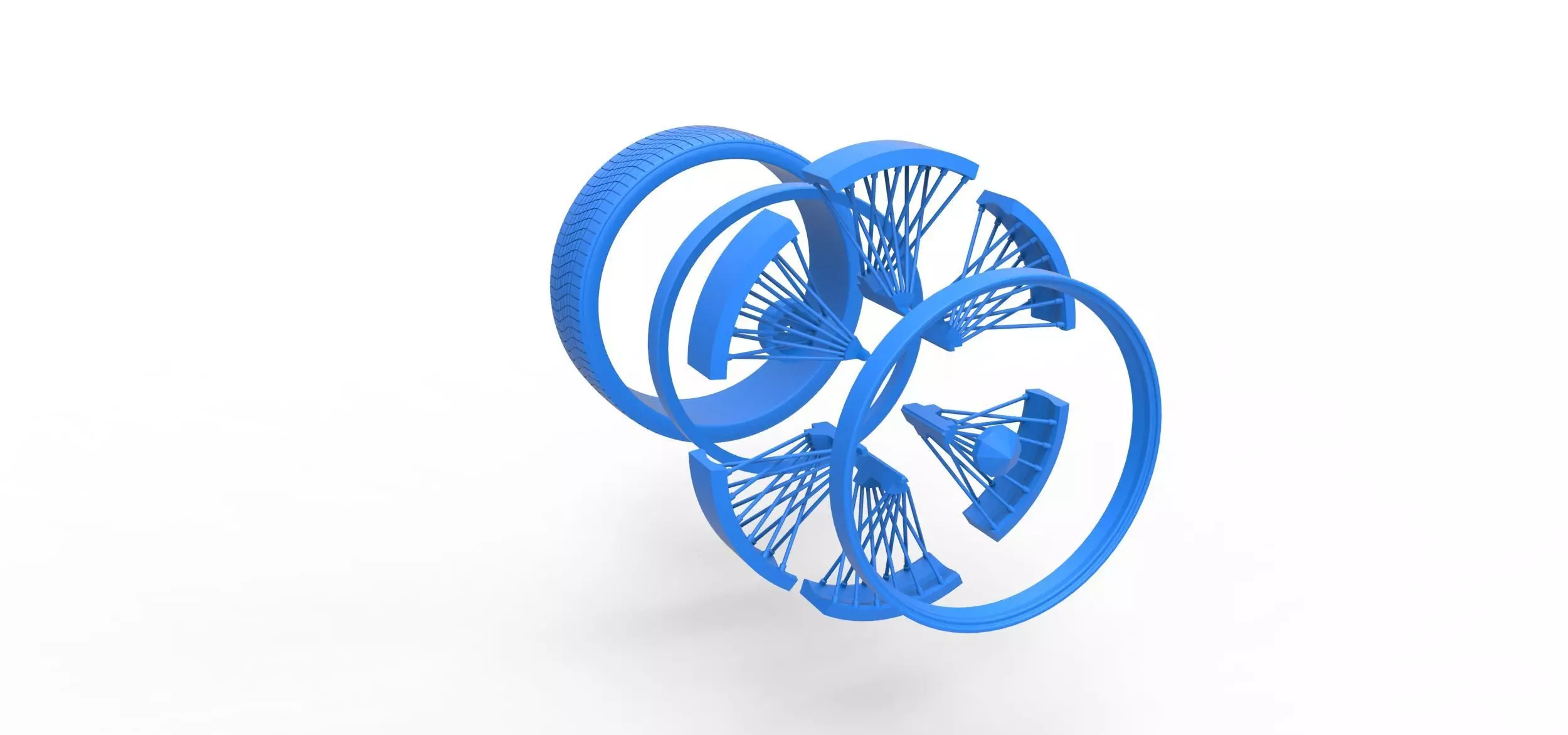 30 inch Wire wheel of Donk car Scale 1 to 25 3D print model_17