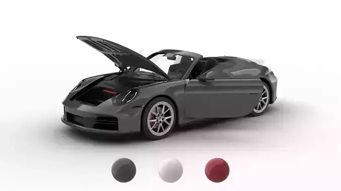 Porsche 911 Carrera 4S Cabrio HQ 2025 3d model 3D model