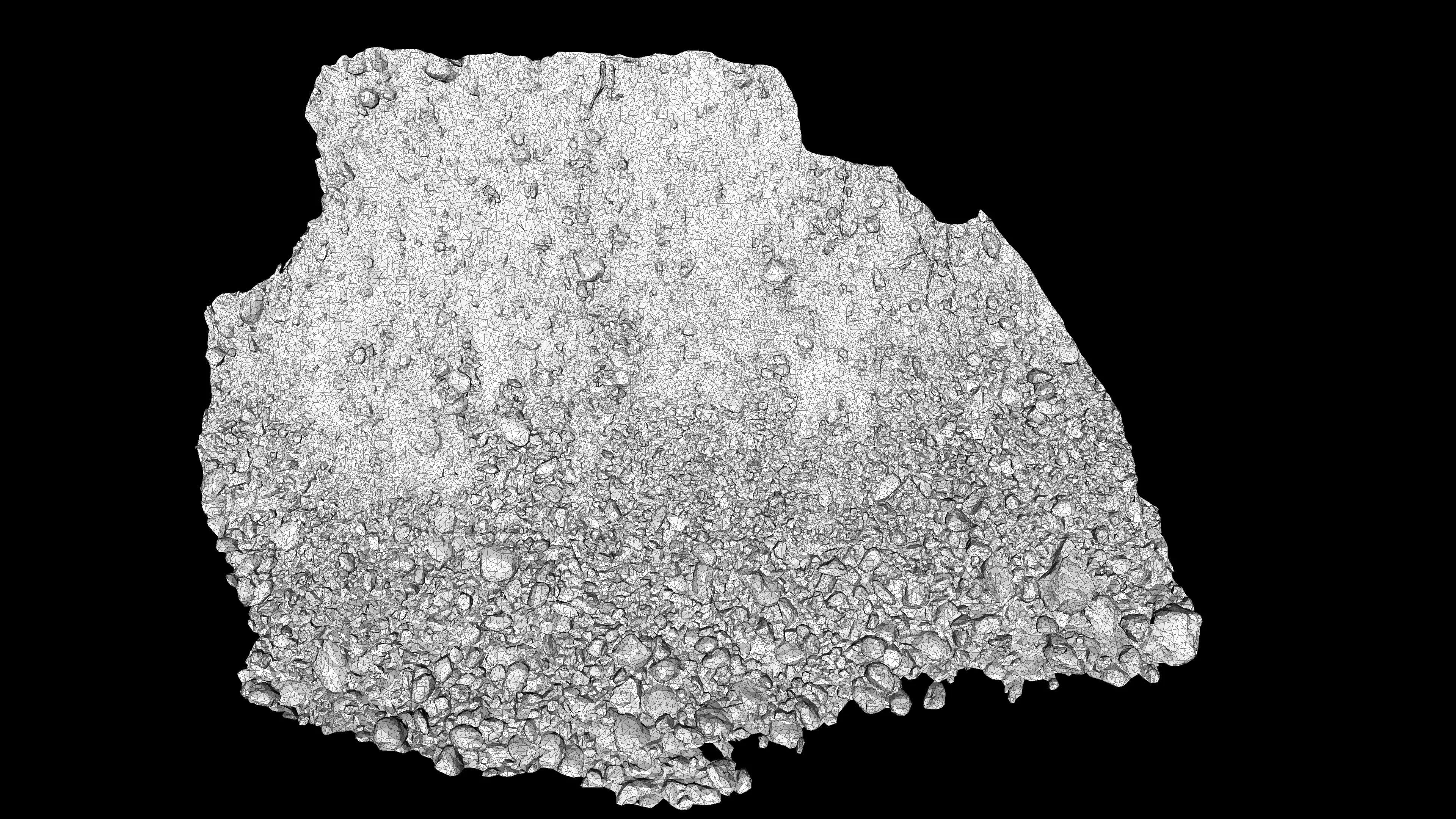 Alpine river steep gravel embankment Low-poly 3D model_18