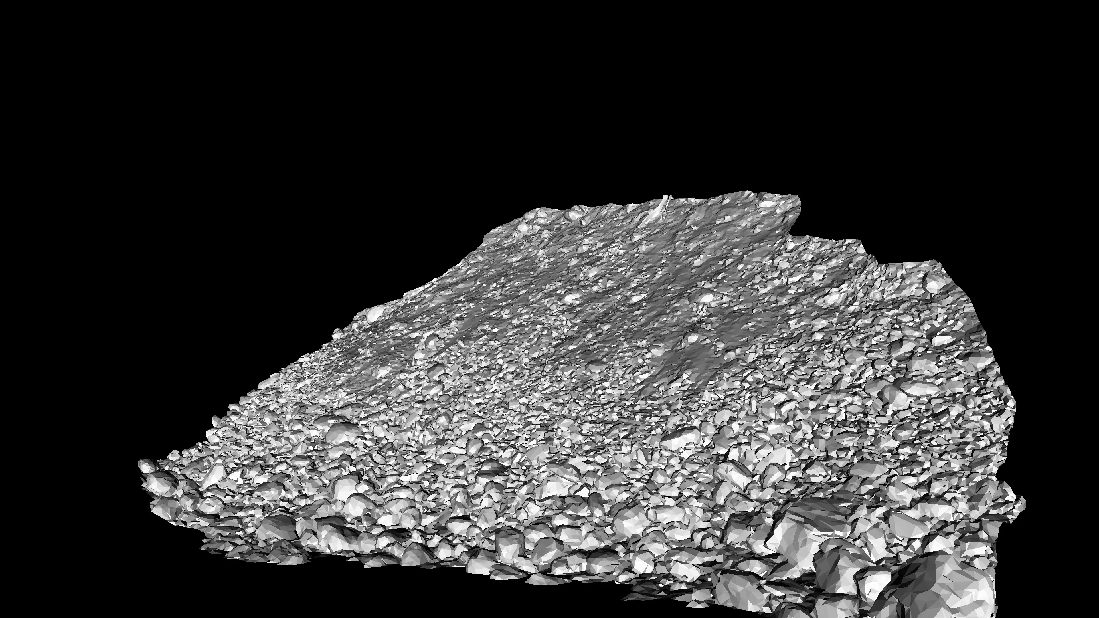 Alpine river steep gravel embankment Low-poly 3D model_20