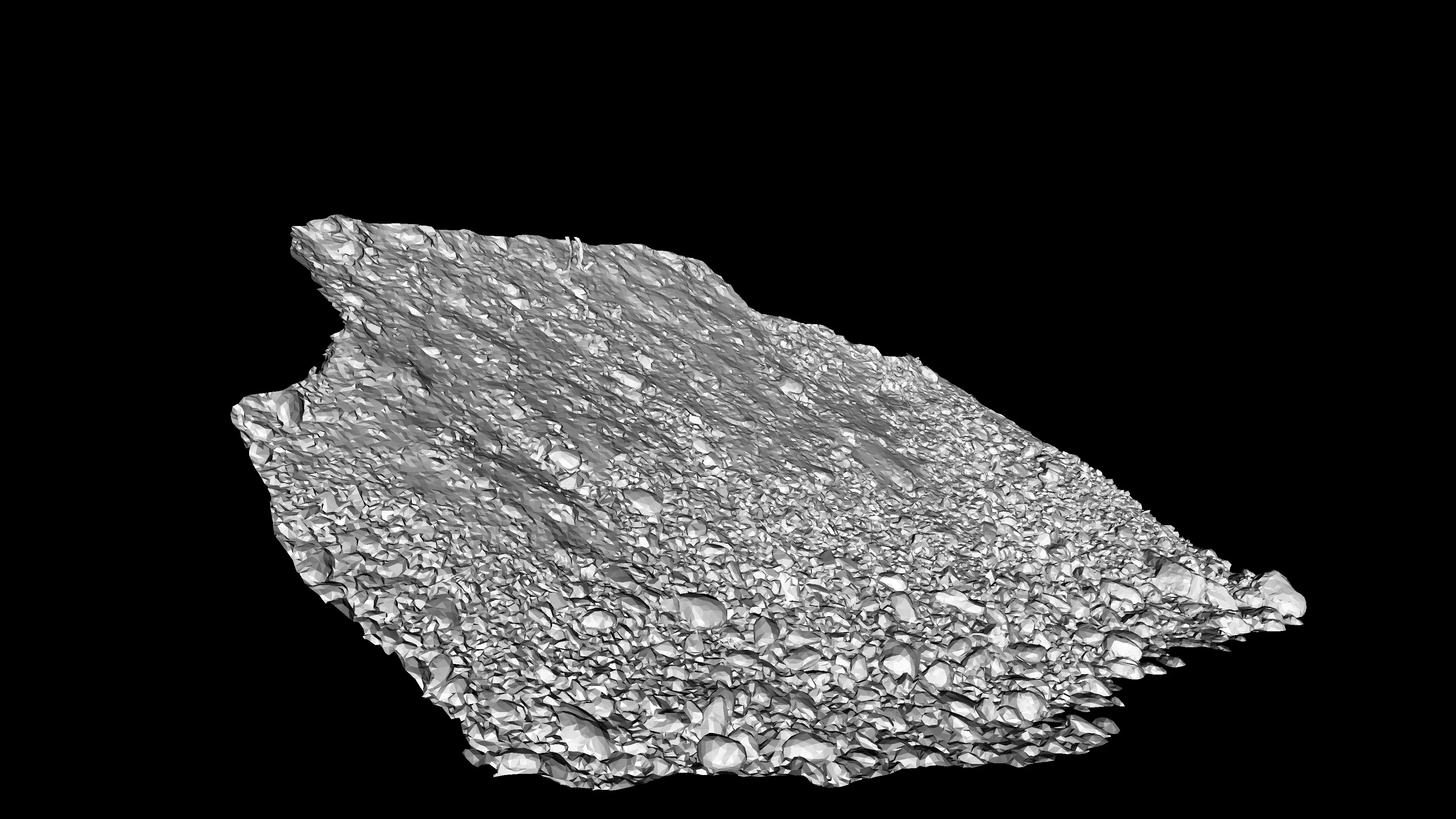 Alpine river steep gravel embankment Low-poly 3D model_22