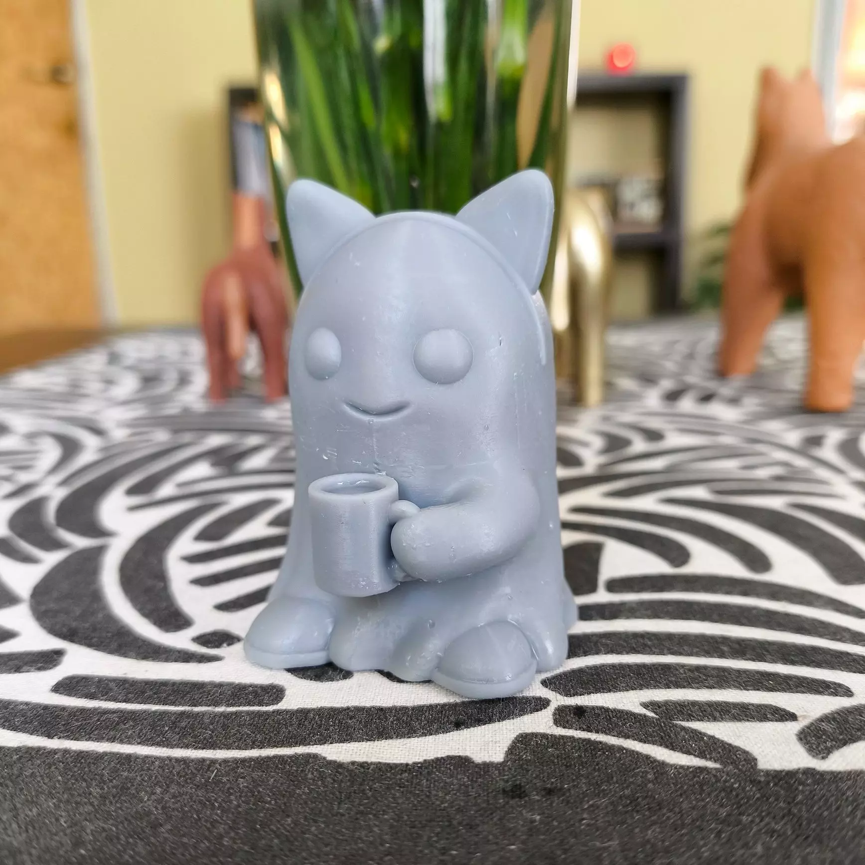 Little Ghost With Cat Costume 3D print model_4