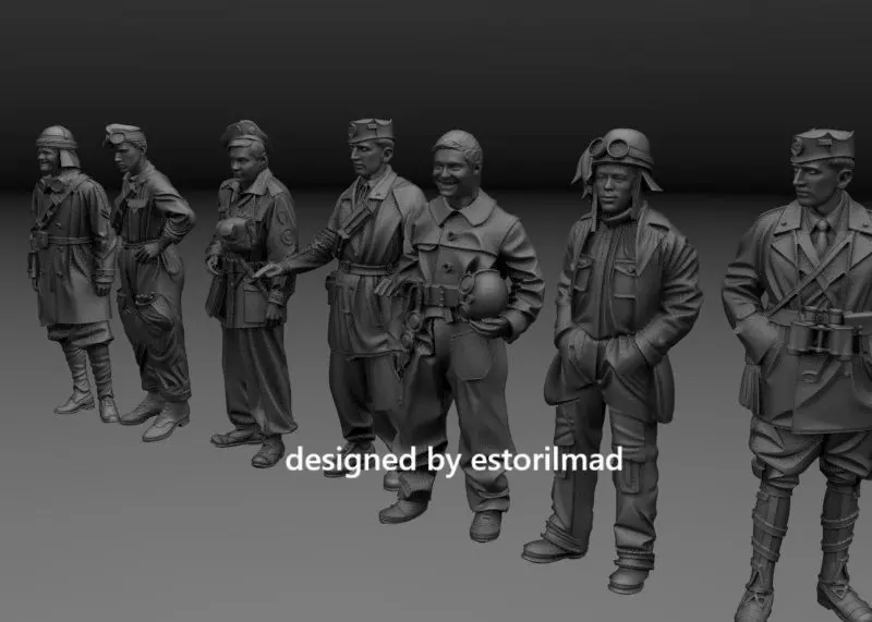 WW2 PACK 7 ITALIAN TANK DRIVER SEMOVENTE 3D print model_2