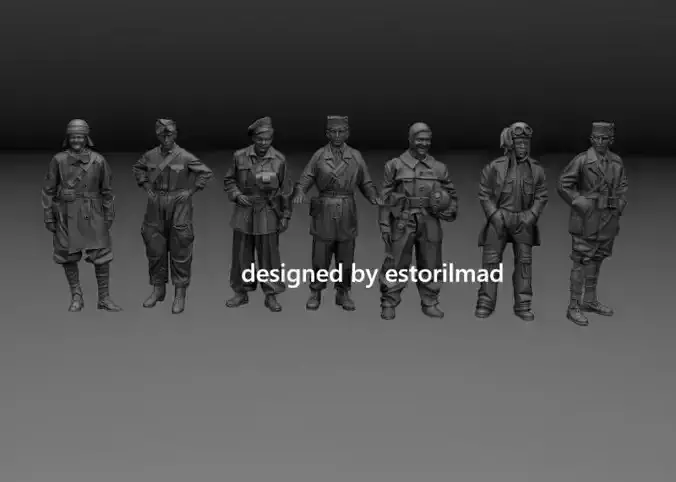 WW2 PACK 7 ITALIAN TANK DRIVER SEMOVENTE