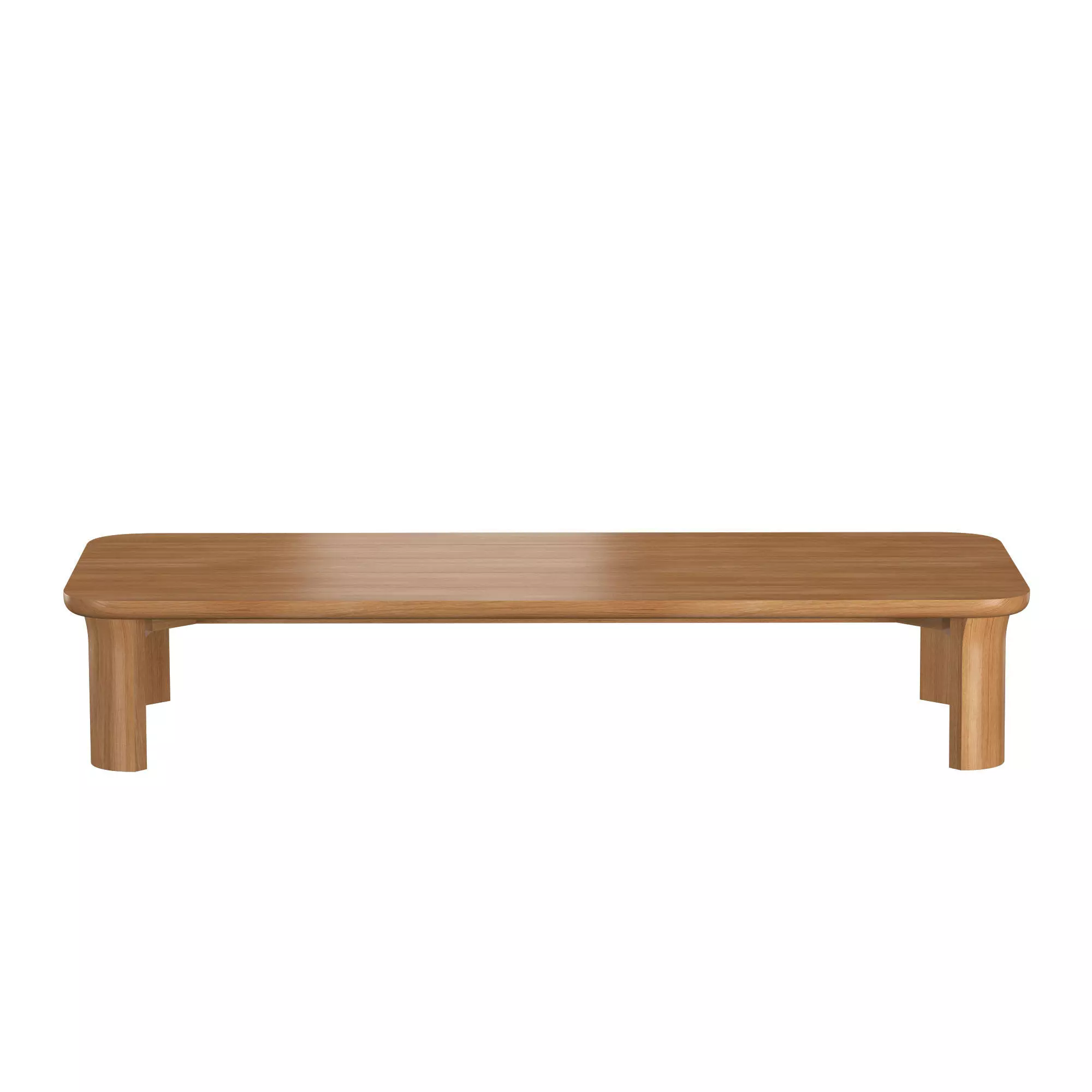 Lagos Teak Rectangular Coffee Table 3D model_2