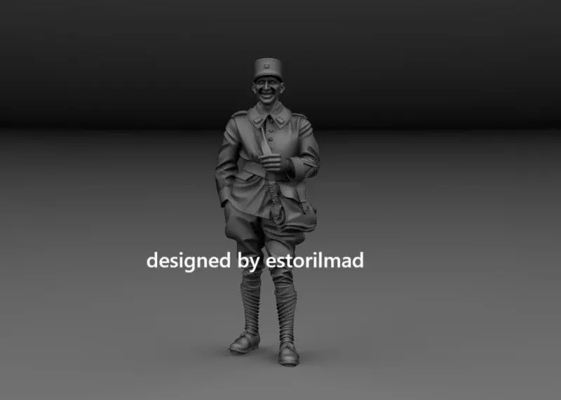 WW2 FRENCH SOLDIER GENDARME 3D print model