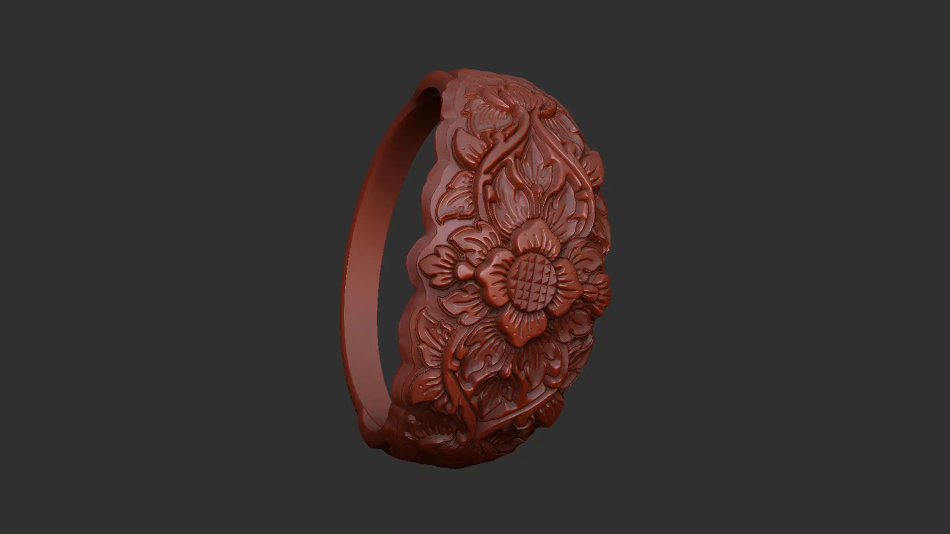 Pattern ring design vintage medieval 3D print model_5