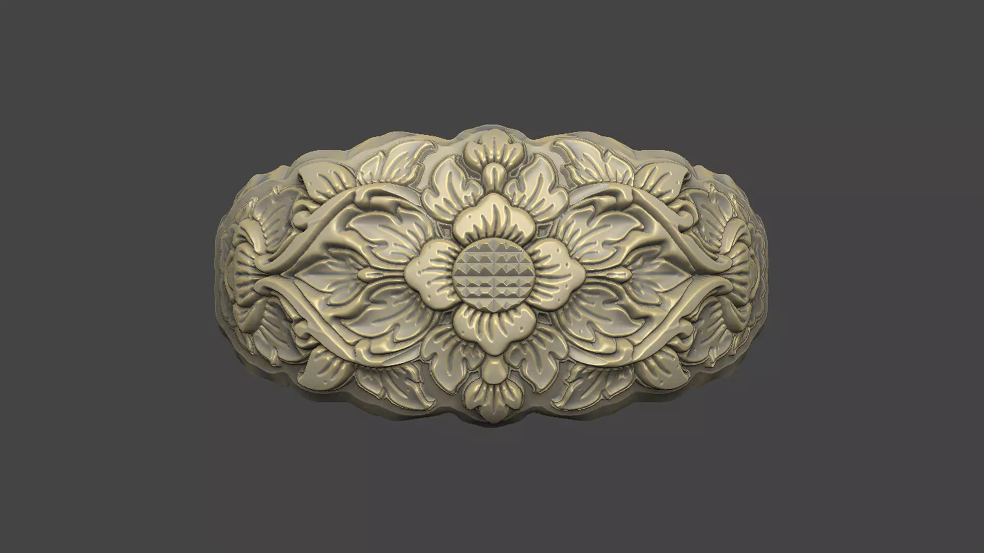 Pattern ring design vintage medieval 3D print model_2