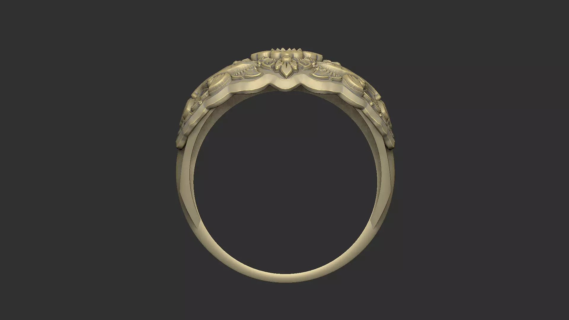 Pattern ring design vintage medieval 3D print model_3