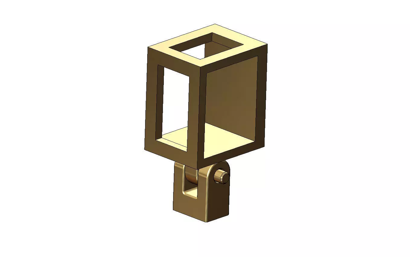 K letter varsity font 12x10x10mm enamel bail link 3D print model_4