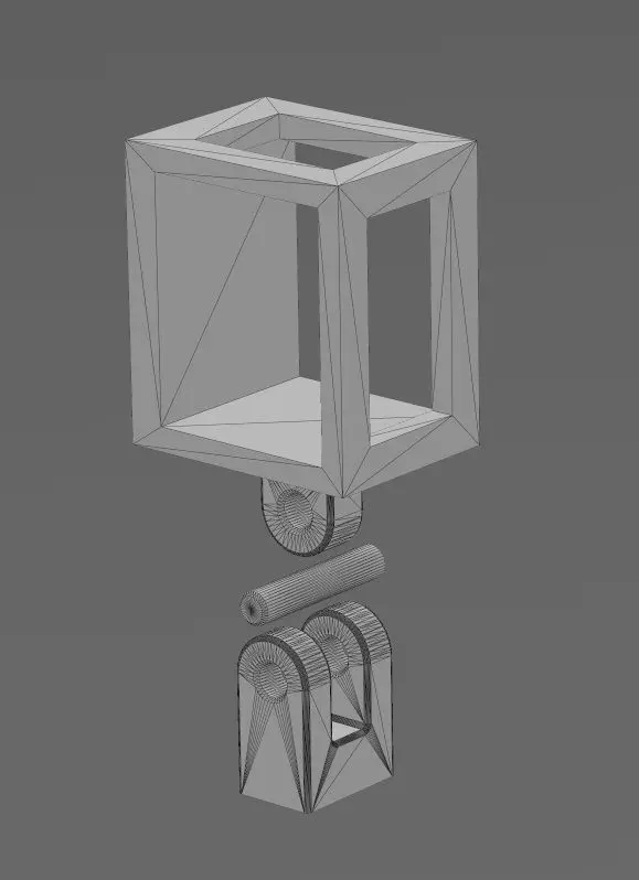 K letter varsity font 12x10x10mm enamel bail link 3D print model_14