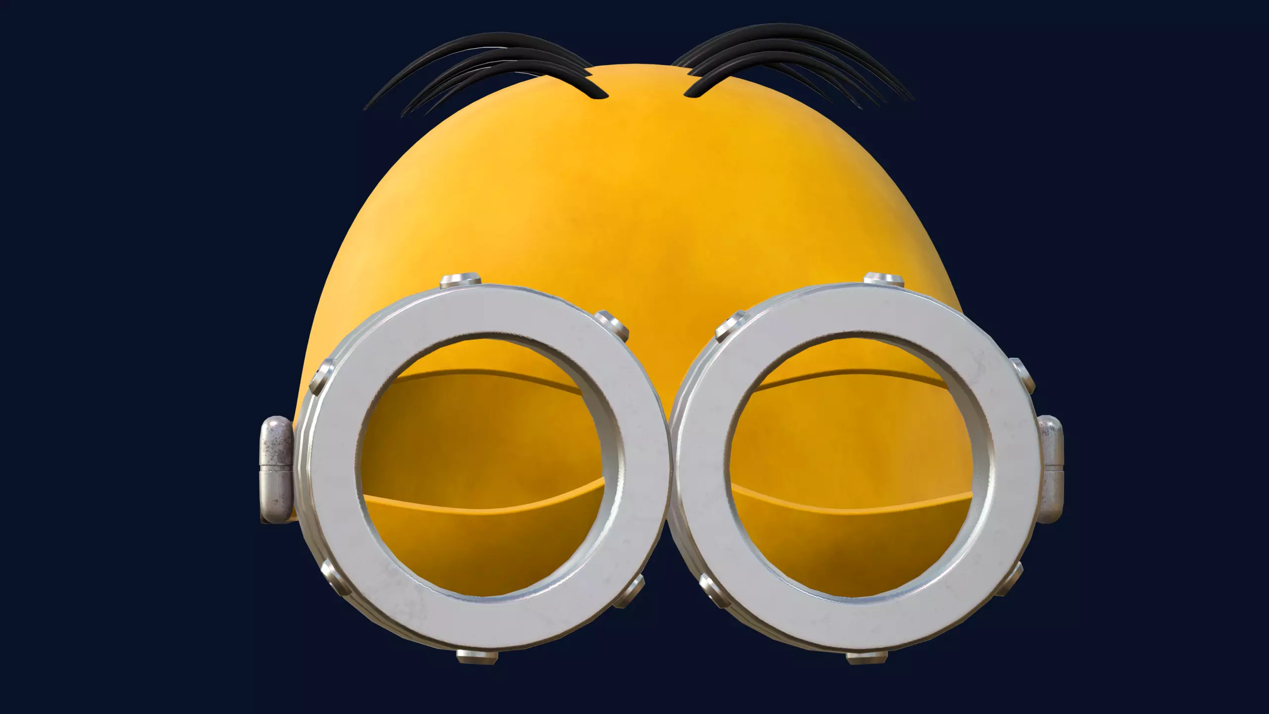 Best Cute Minion Cosplay Mask 3D STL 3D print model_12