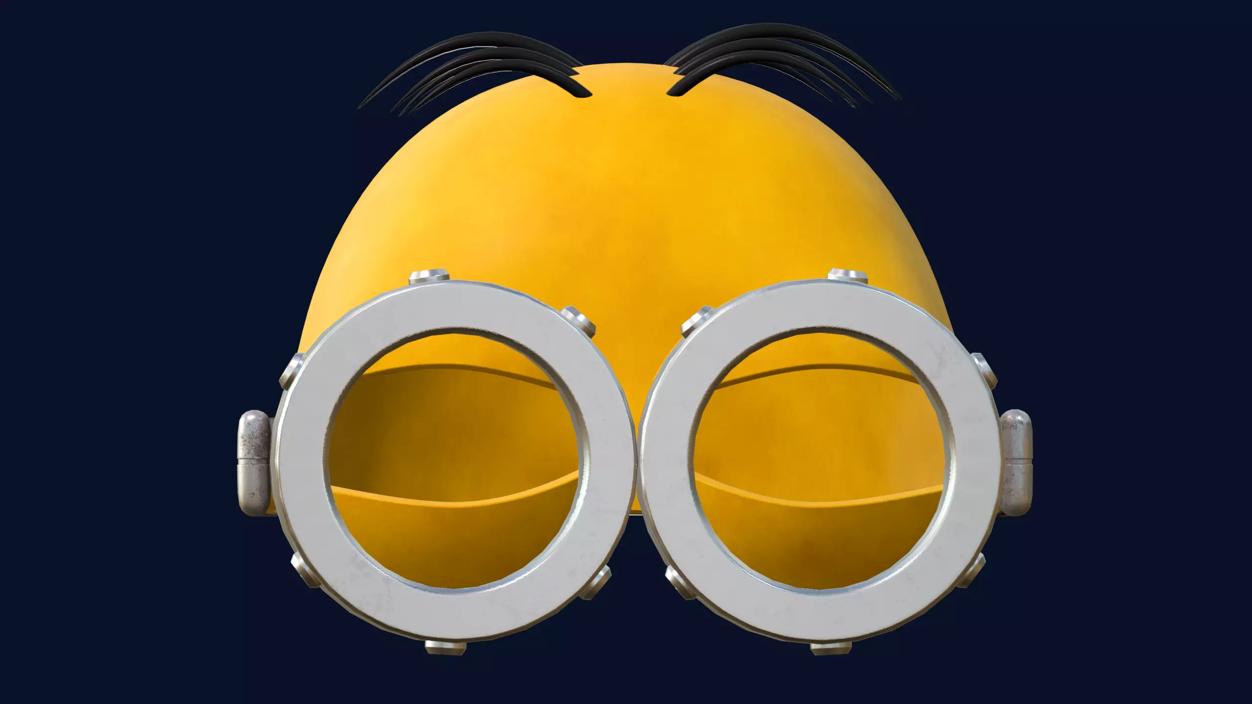 Best Cute Minion Cosplay Mask 3D STL 3D print model_0