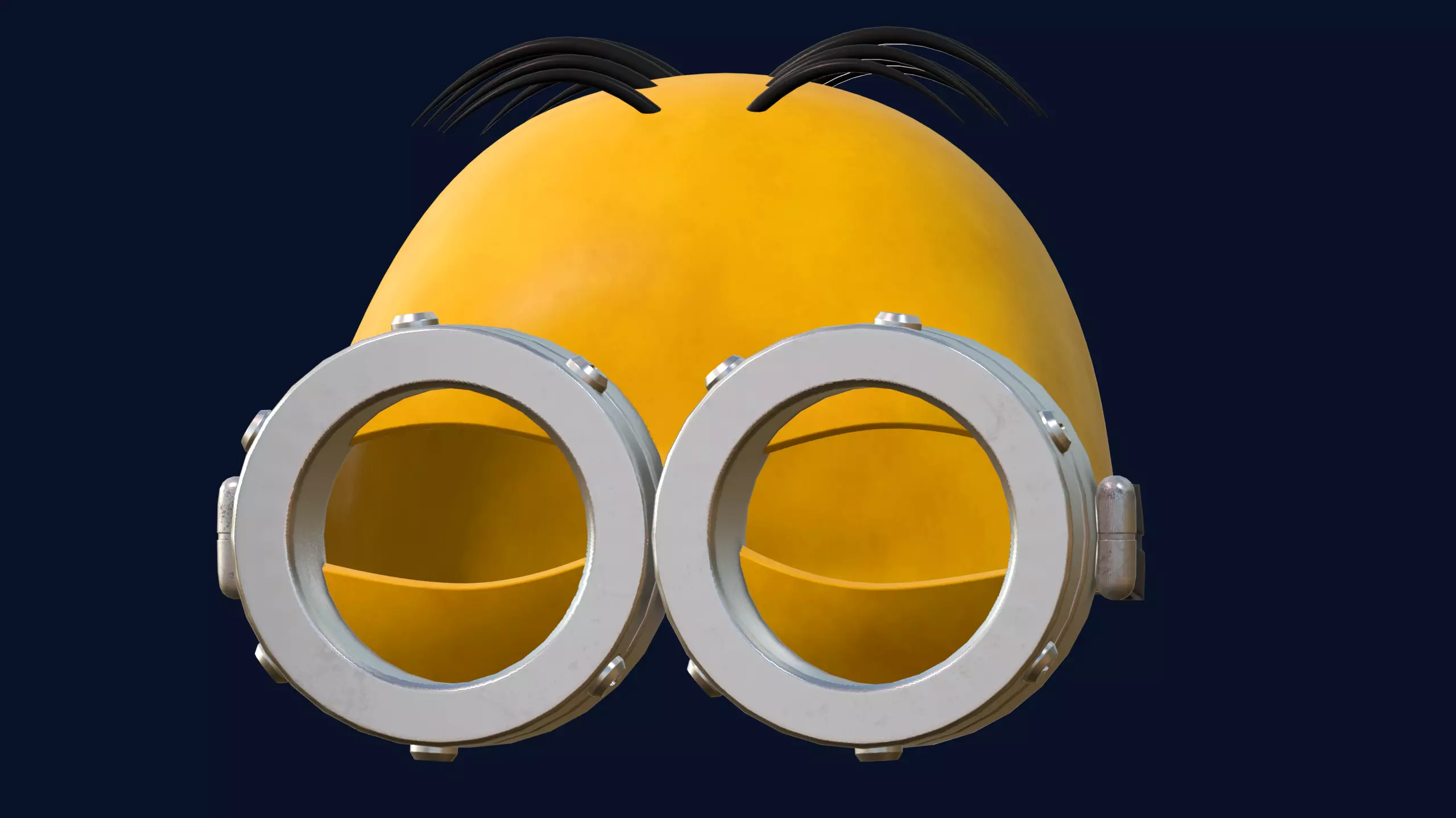 Best Cute Minion Cosplay Mask 3D STL 3D print model_11