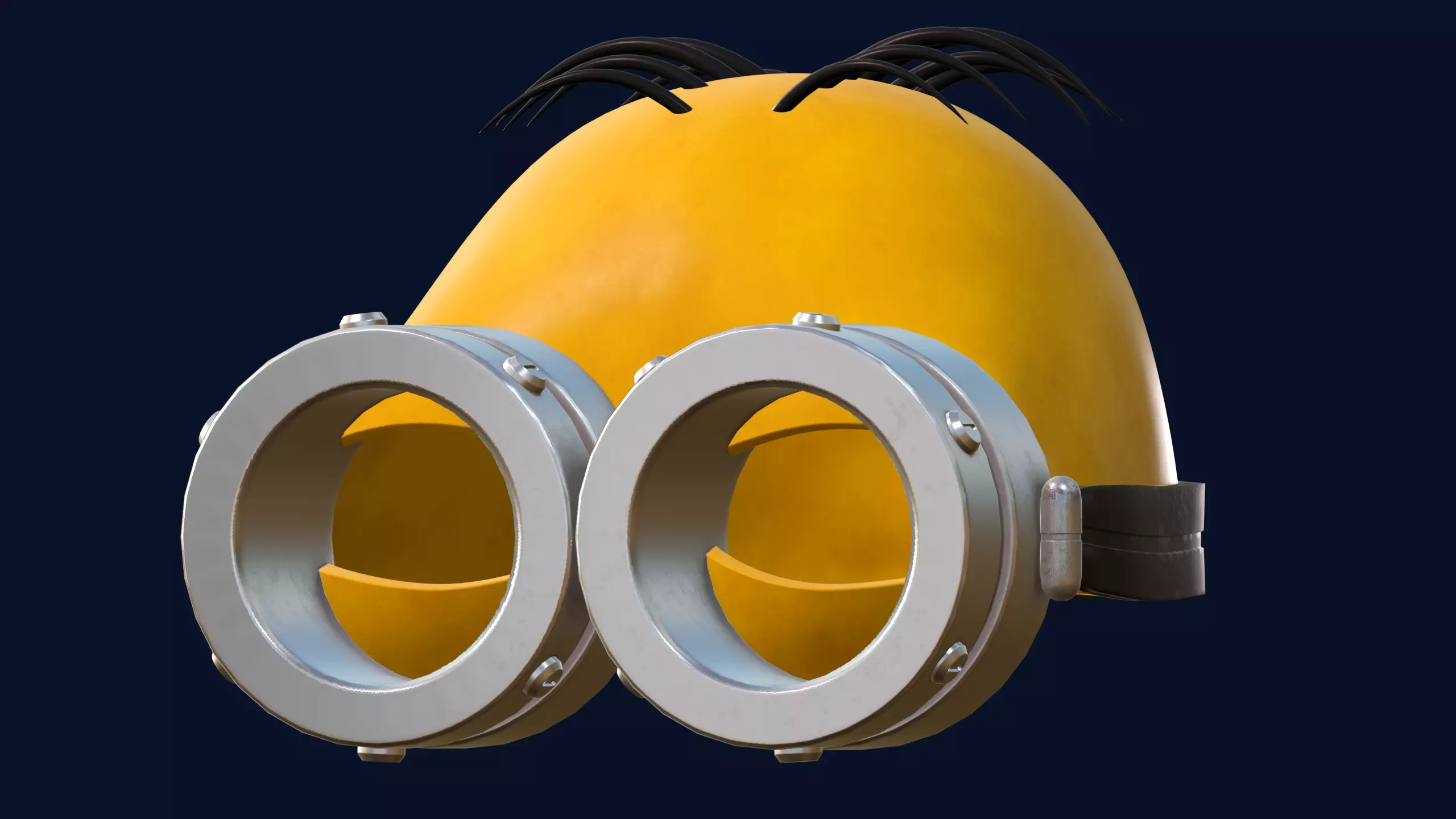 Best Cute Minion Cosplay Mask 3D STL 3D print model_10