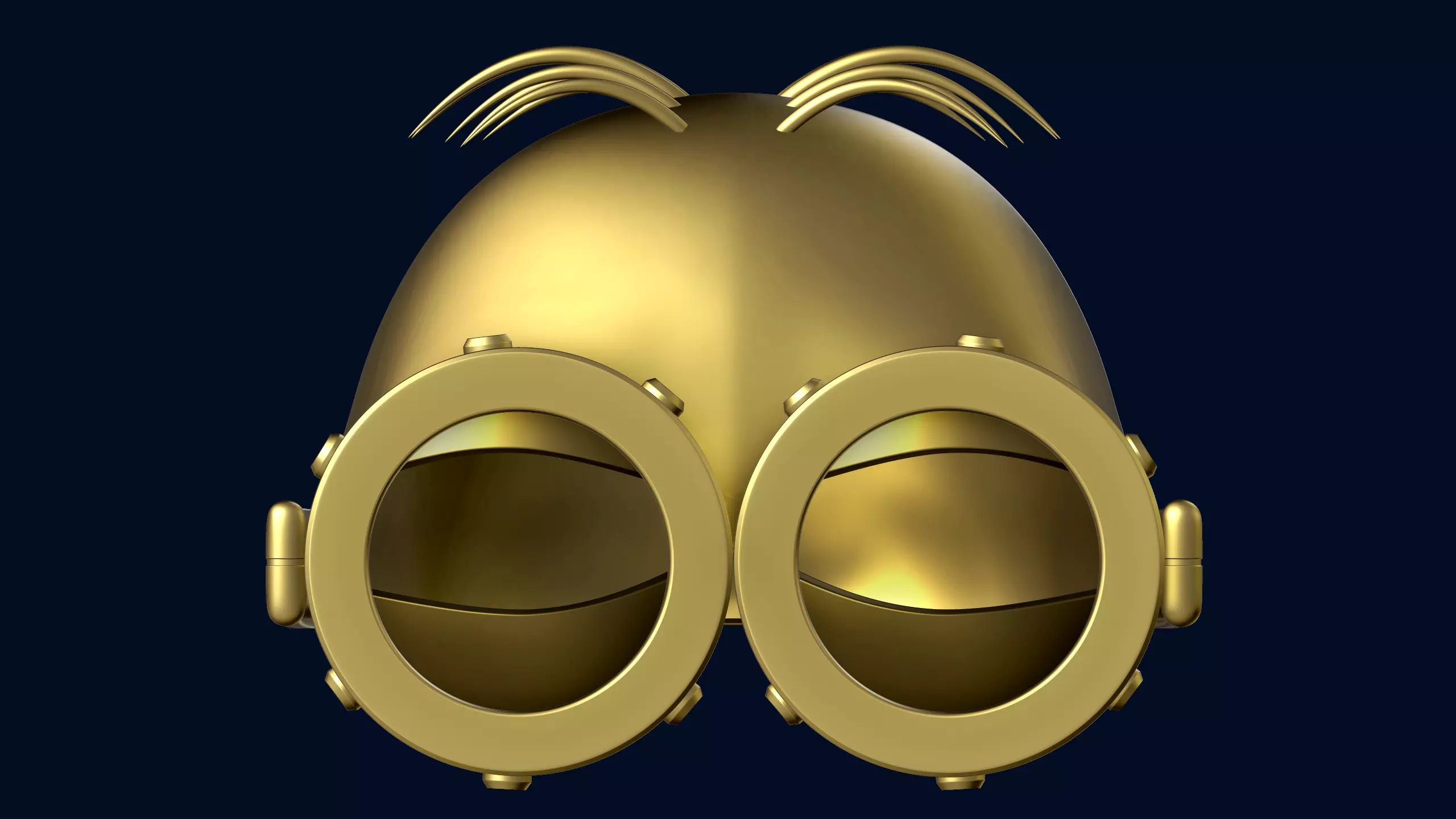 Best Cute Minion Cosplay Mask 3D STL 3D print model_25