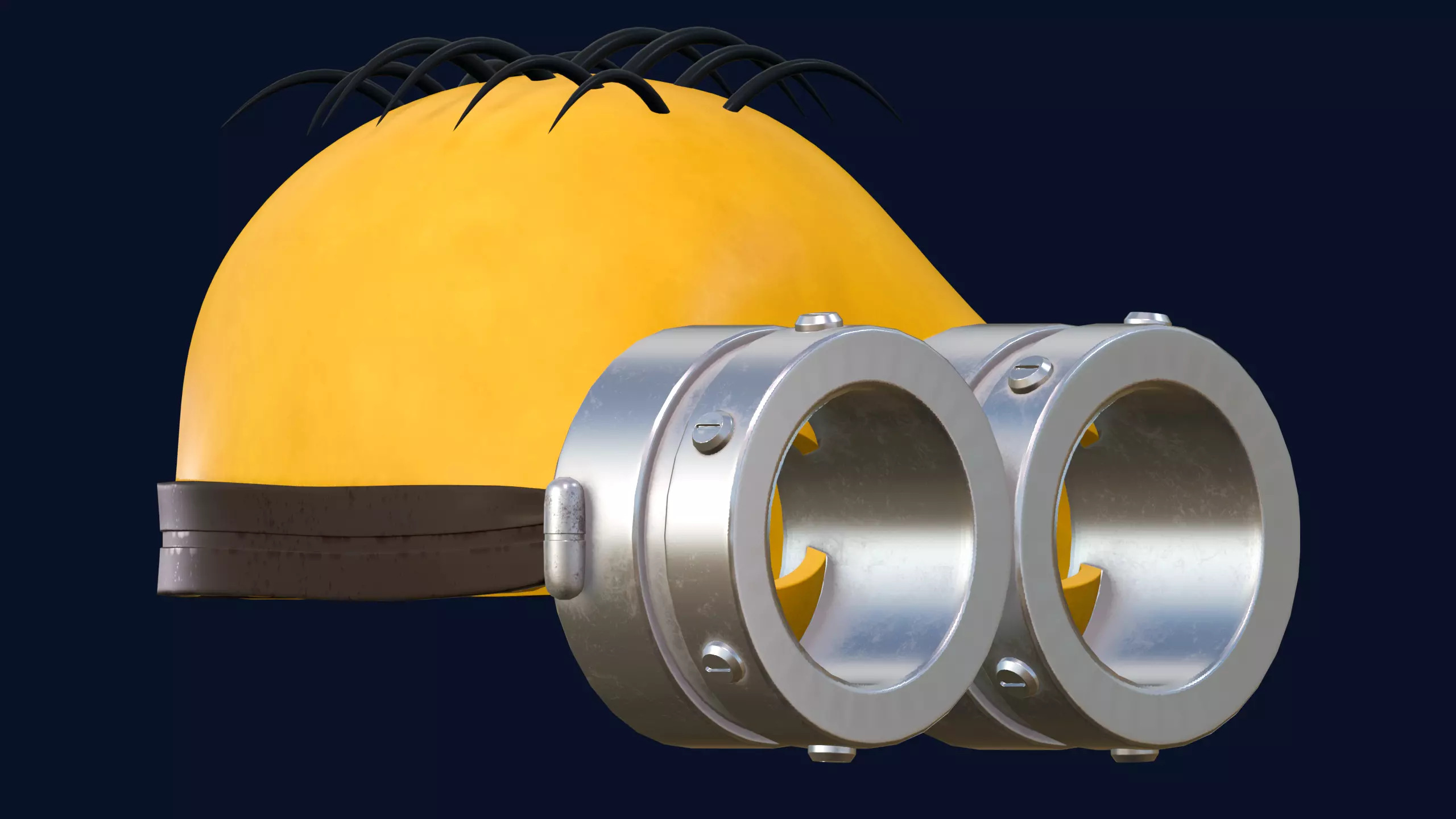 Best Cute Minion Cosplay Mask 3D STL 3D print model_15