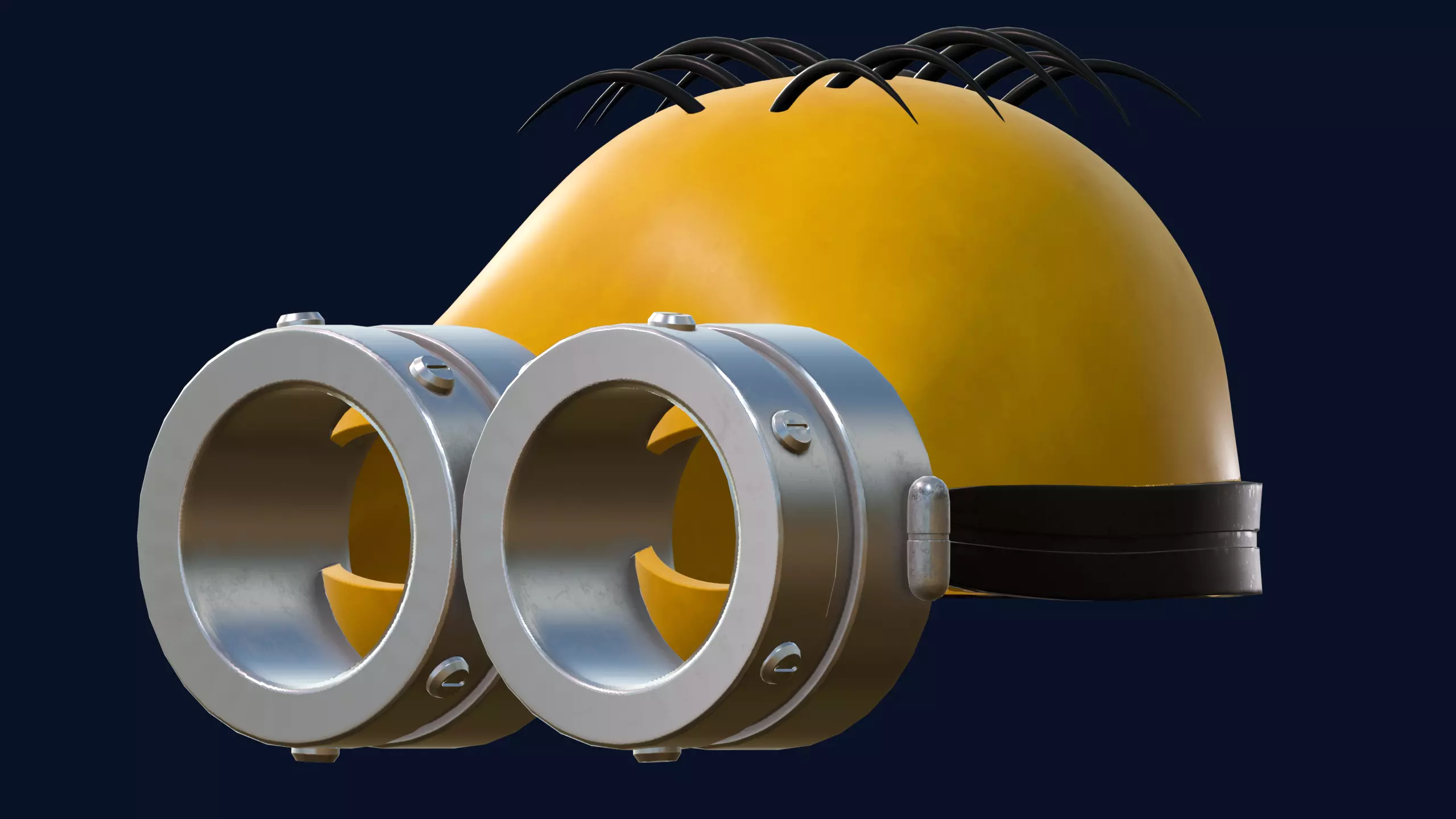 Best Cute Minion Cosplay Mask 3D STL 3D print model_9