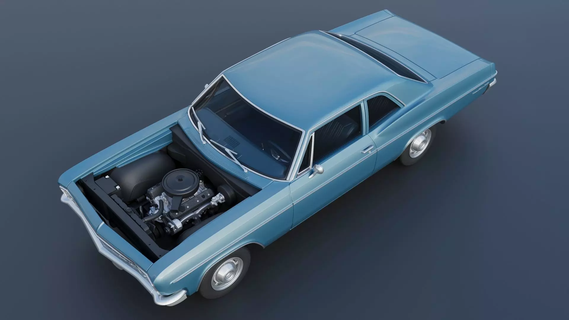Chevrolet Bel Air 1966 3D print model_14