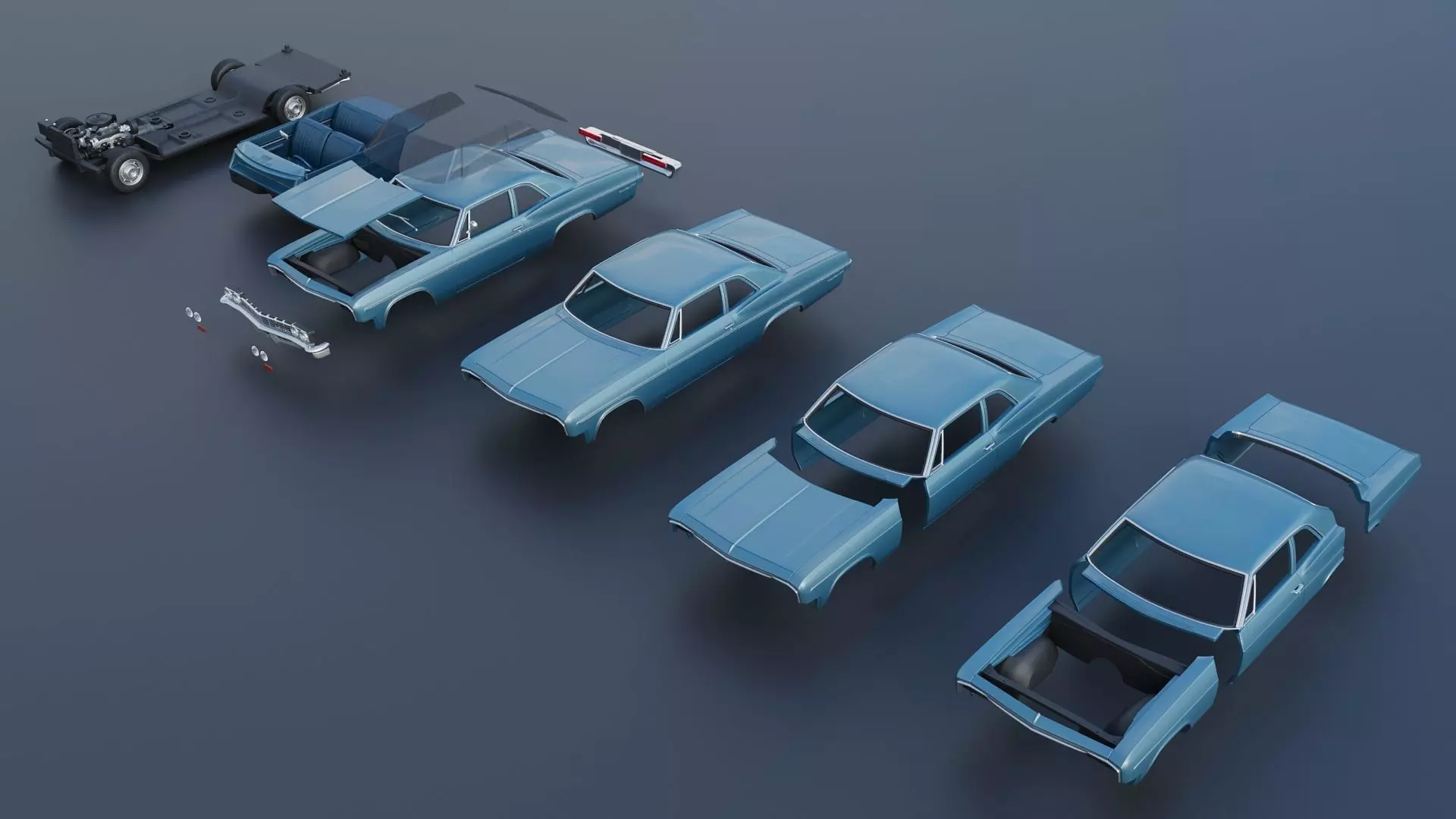 Chevrolet Bel Air 1966 3D print model_16