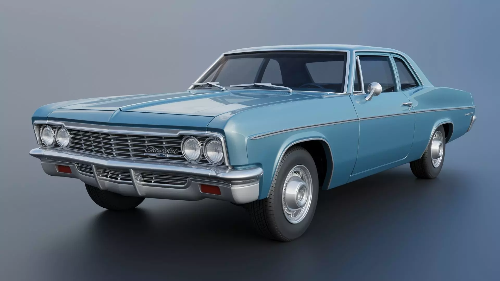 Chevrolet Bel Air 1966 3D print model_2