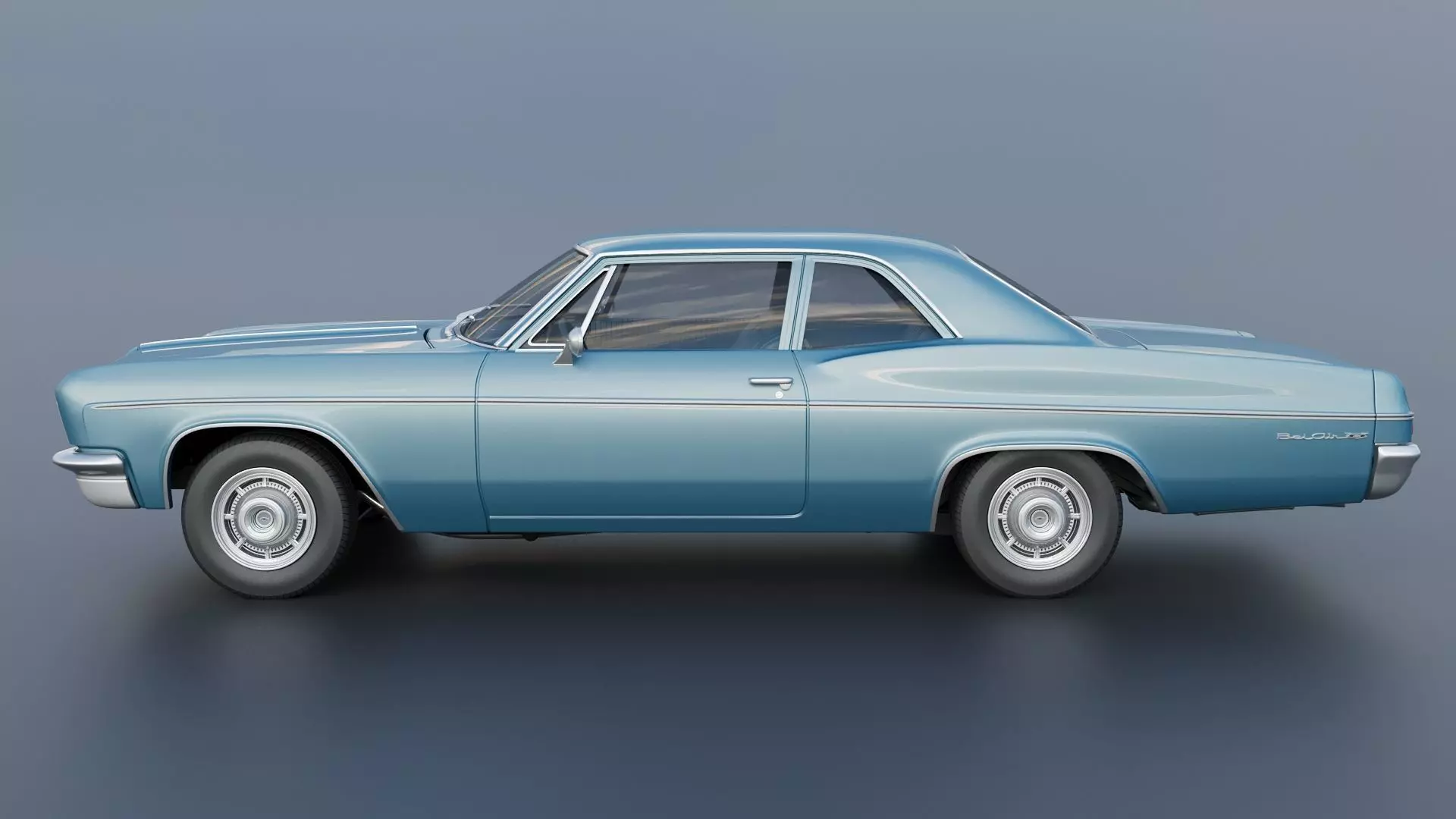 Chevrolet Bel Air 1966 3D print model_3