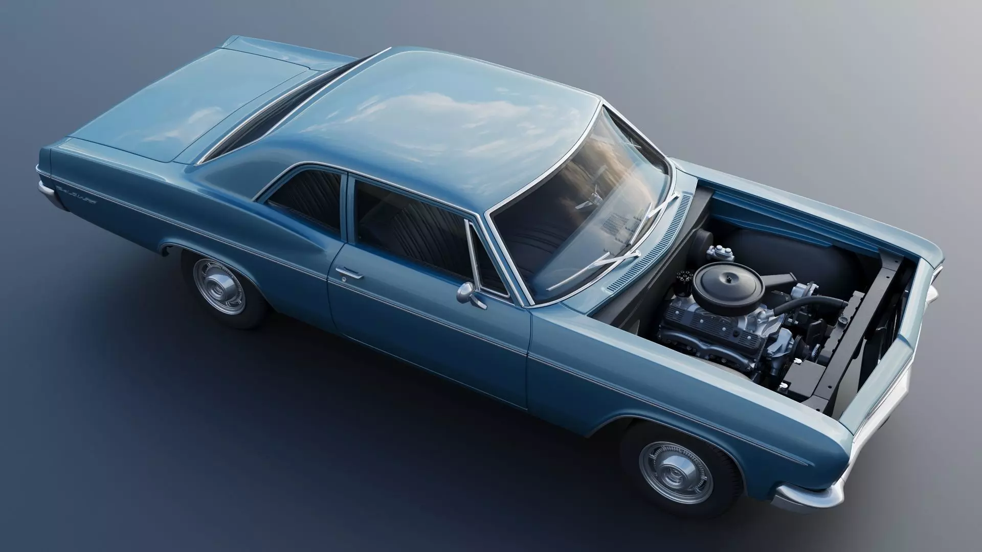 Chevrolet Bel Air 1966 3D print model_15