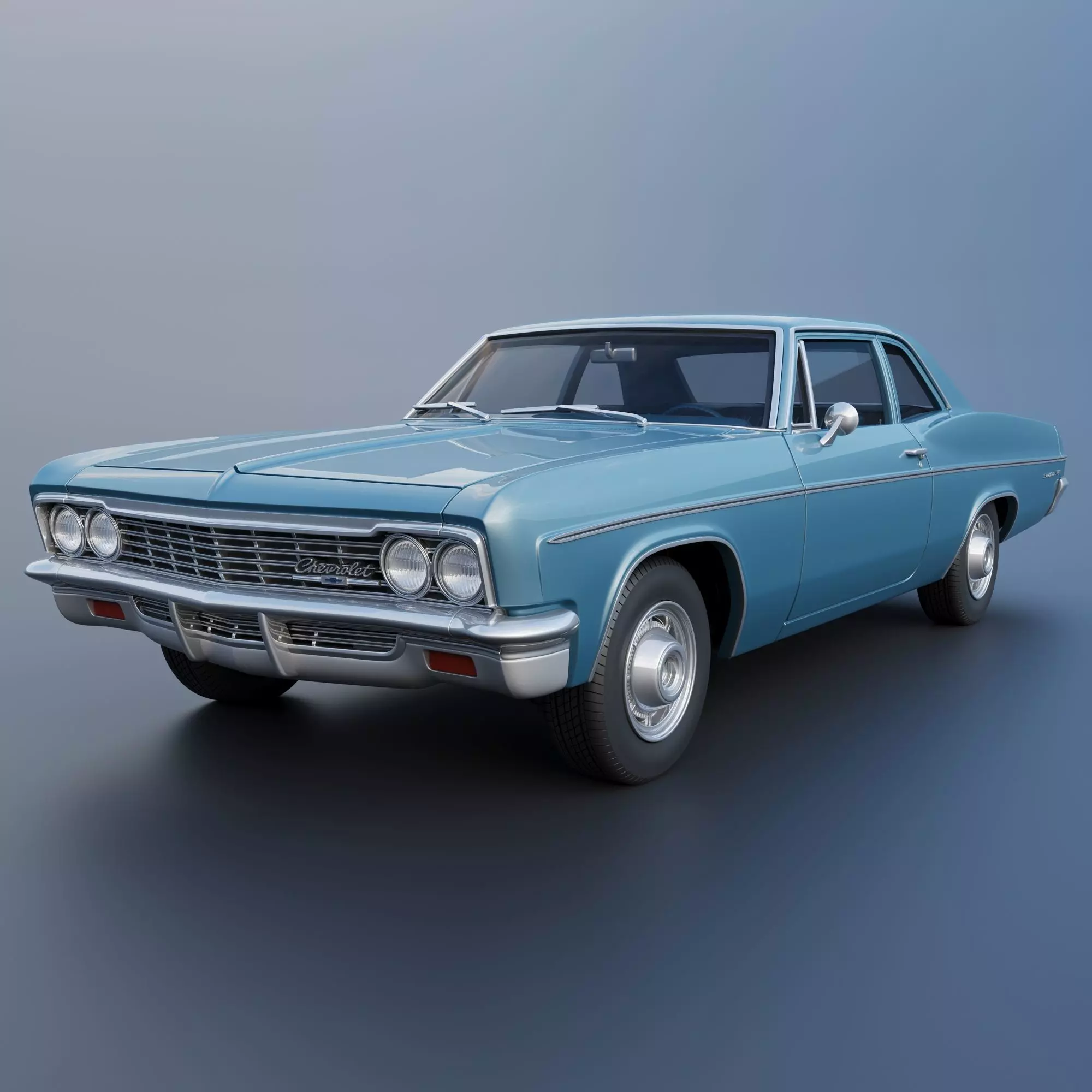 Chevrolet Bel Air 1966 3D print model_0