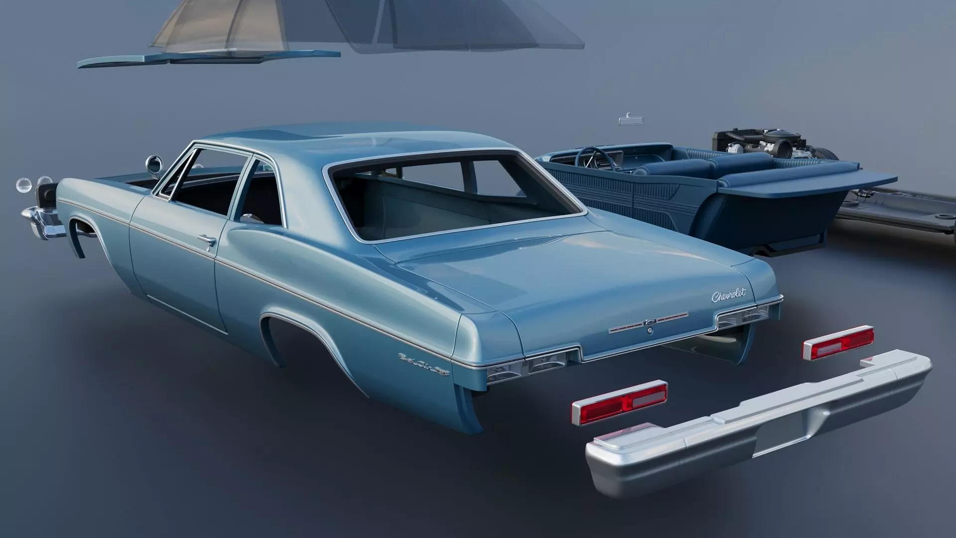 Chevrolet Bel Air 1966 3D print model_19