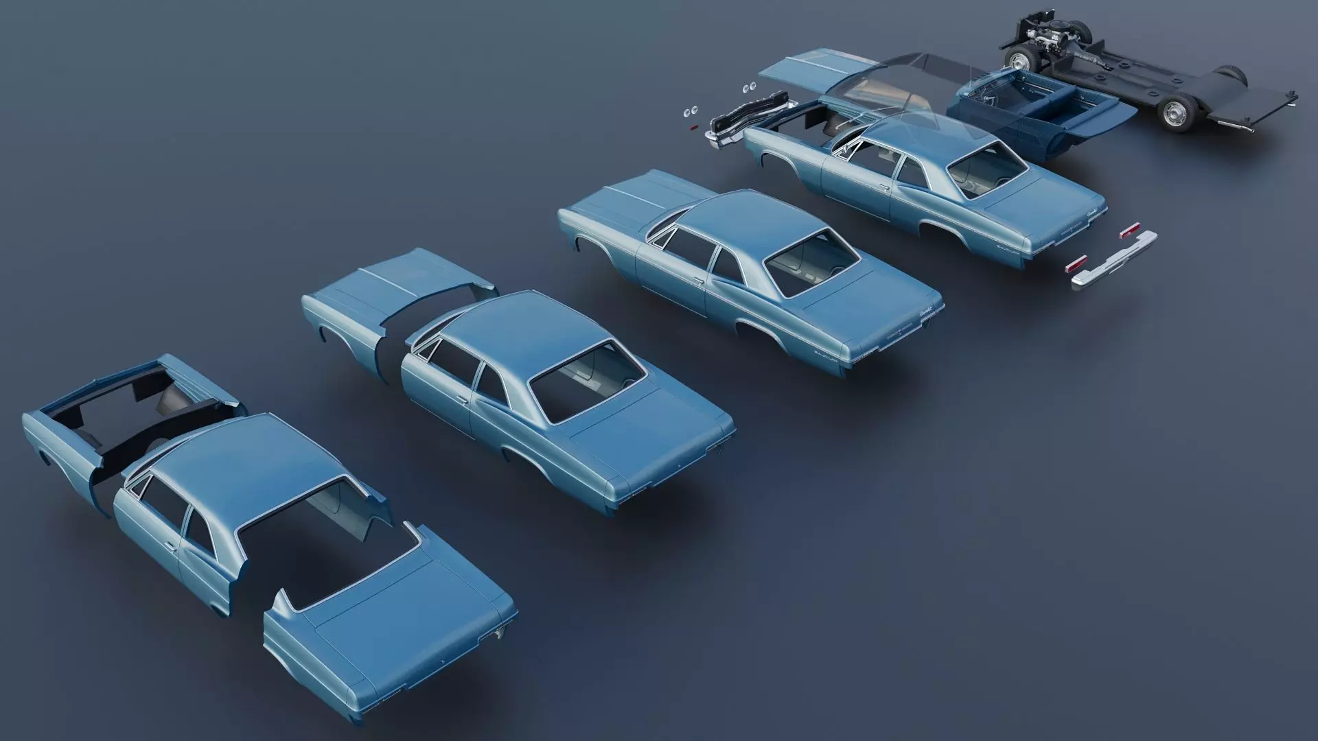 Chevrolet Bel Air 1966 3D print model_18