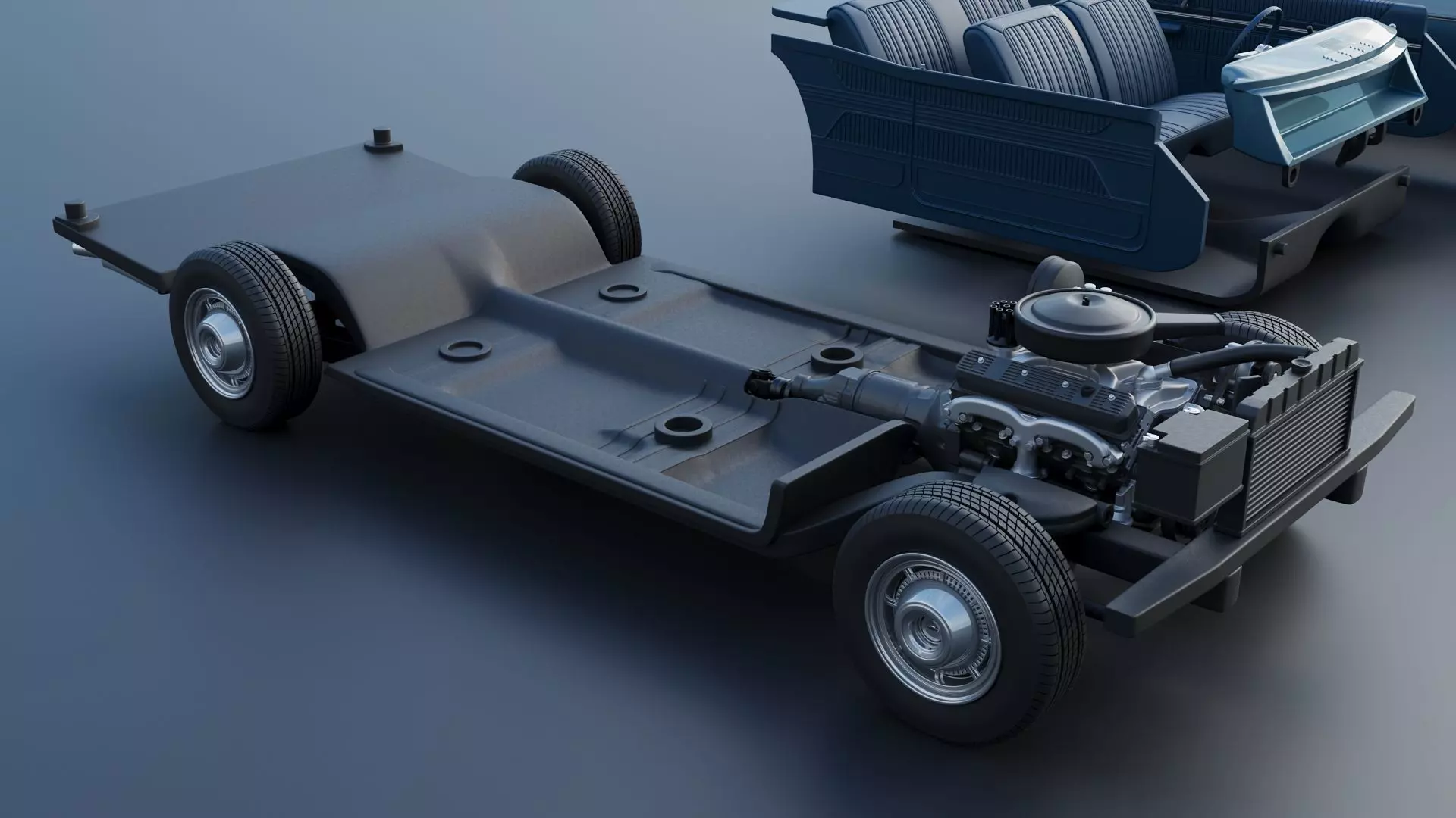 Chevrolet Bel Air 1966 3D print model_25