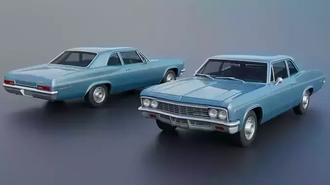 Chevrolet Bel Air 1966 3D print model 2