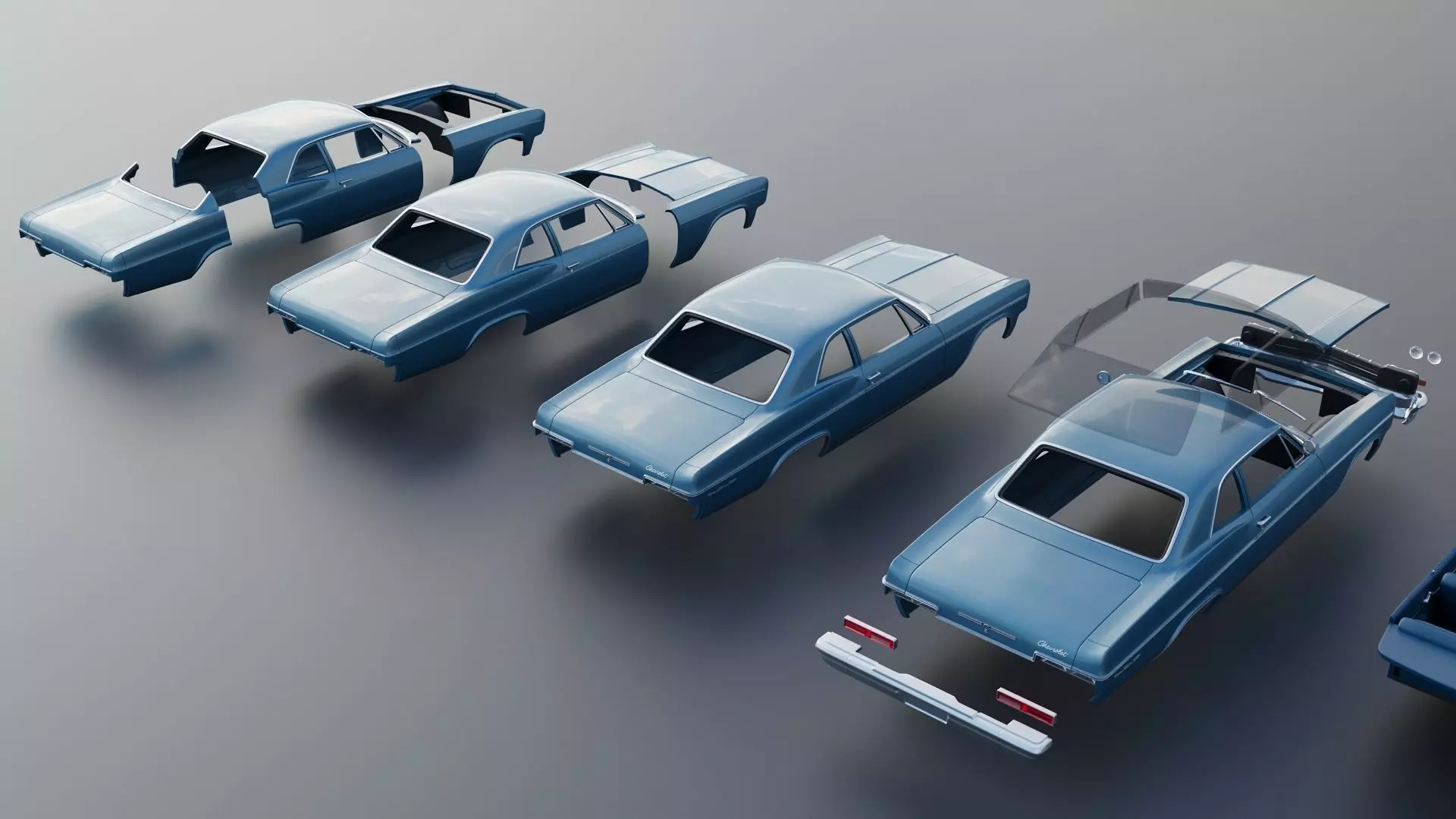 Chevrolet Bel Air 1966 3D print model_20