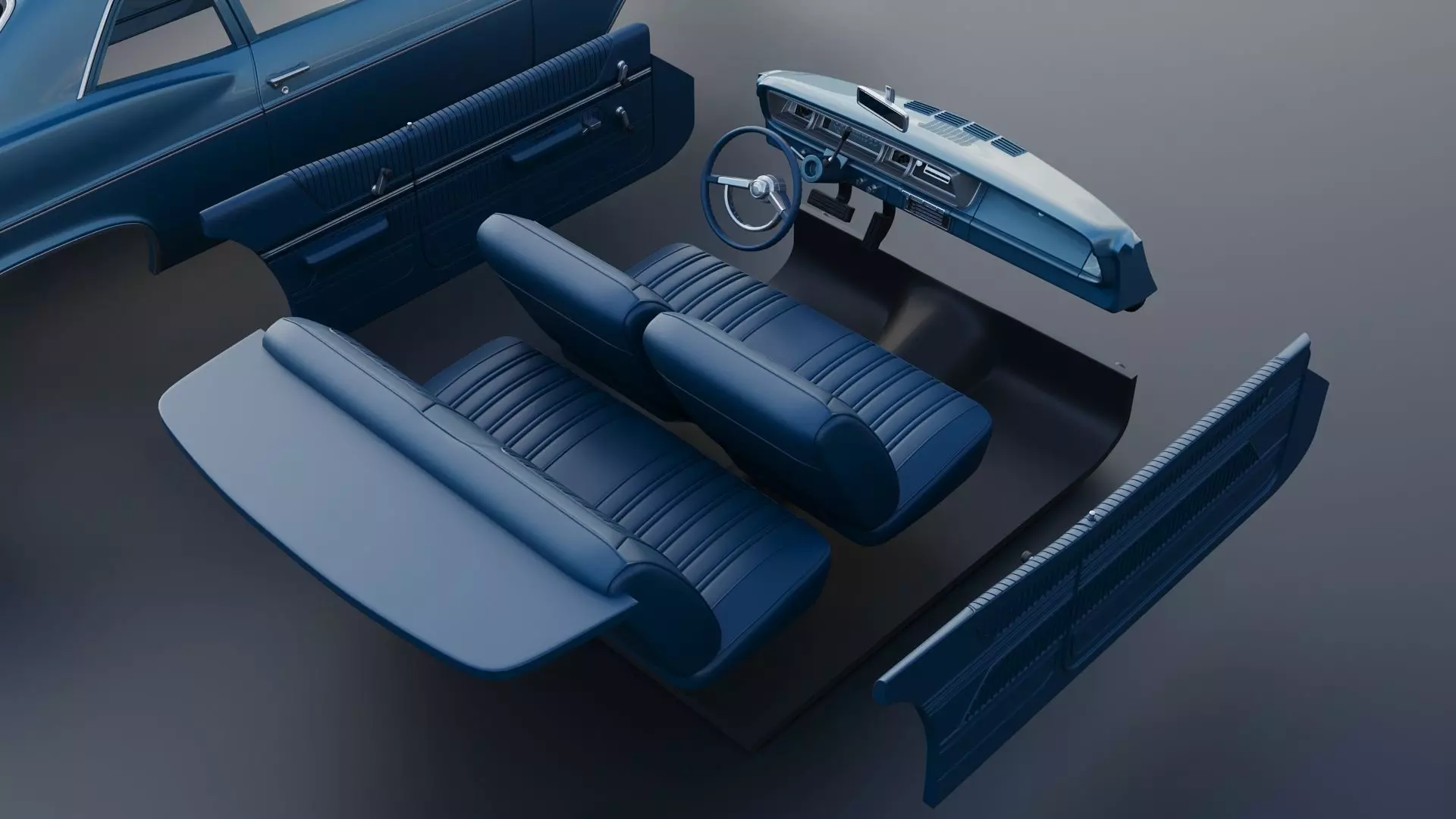 Chevrolet Bel Air 1966 3D print model_24