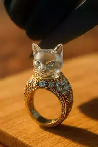 mew cat purrfect colored ring