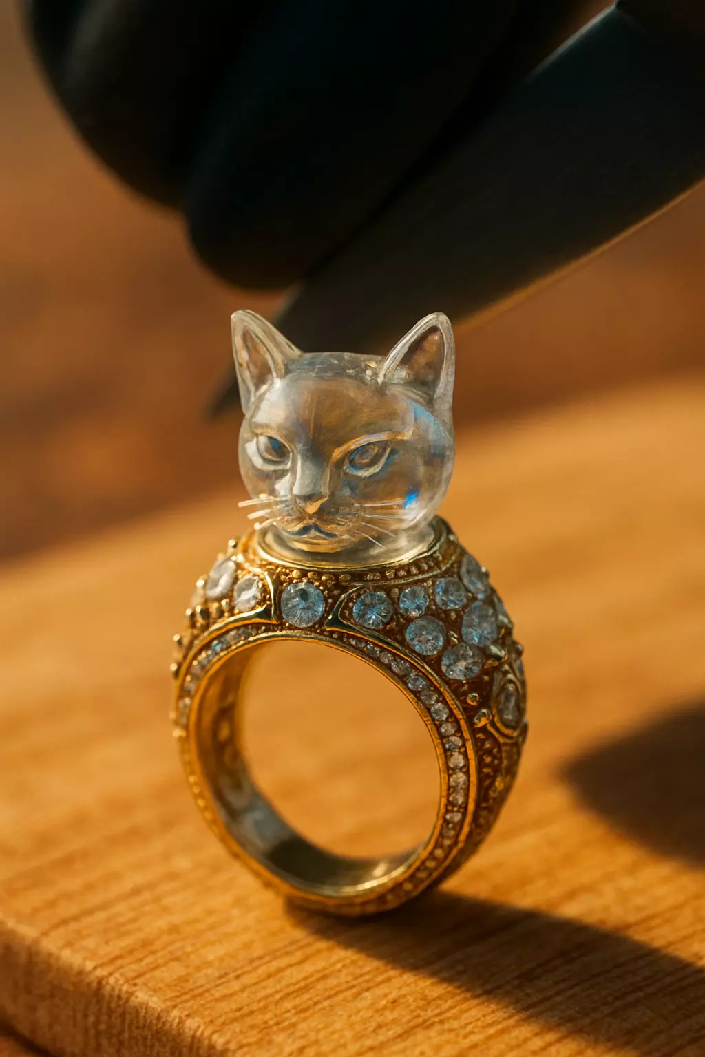 mew cat purrfect colored ring Low-poly 3D model_0