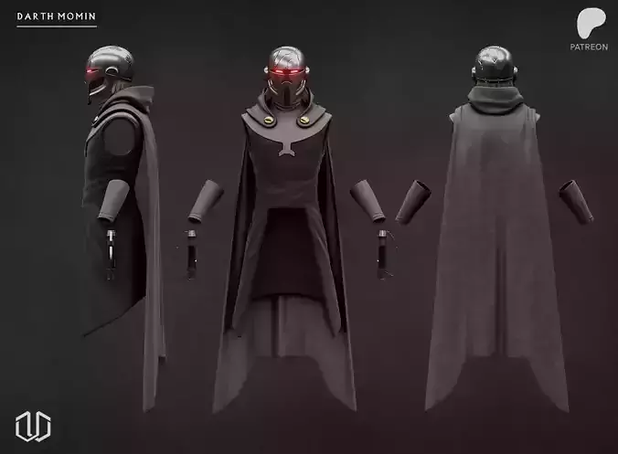 Star Wars Darth Momin One12 One6 Action Figure Kit 3D print model
