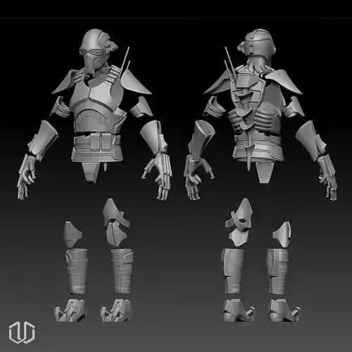 Star Wars Force Unleashed Terror Trooper Action Figure Kit 3D print model