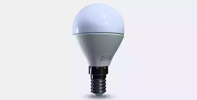 Wood-free LED light source E14 470 lumen