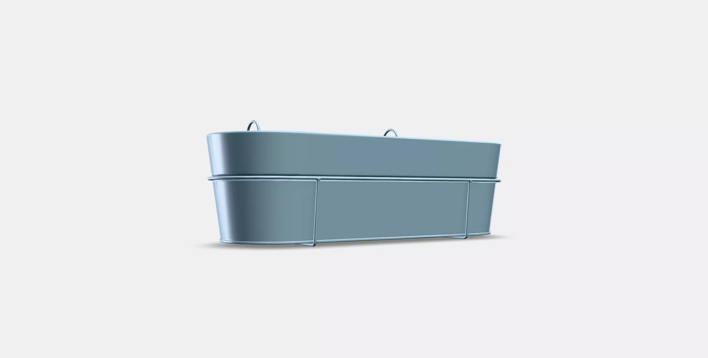 White onion flower box with holder Low-poly 3D model_0