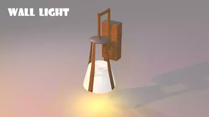 Modern Wall Sconce  Minimalist Wall Light Fixture  Low Poly