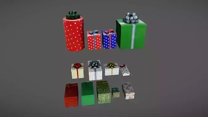 Presents - Gift Boxes Low-poly 3D model