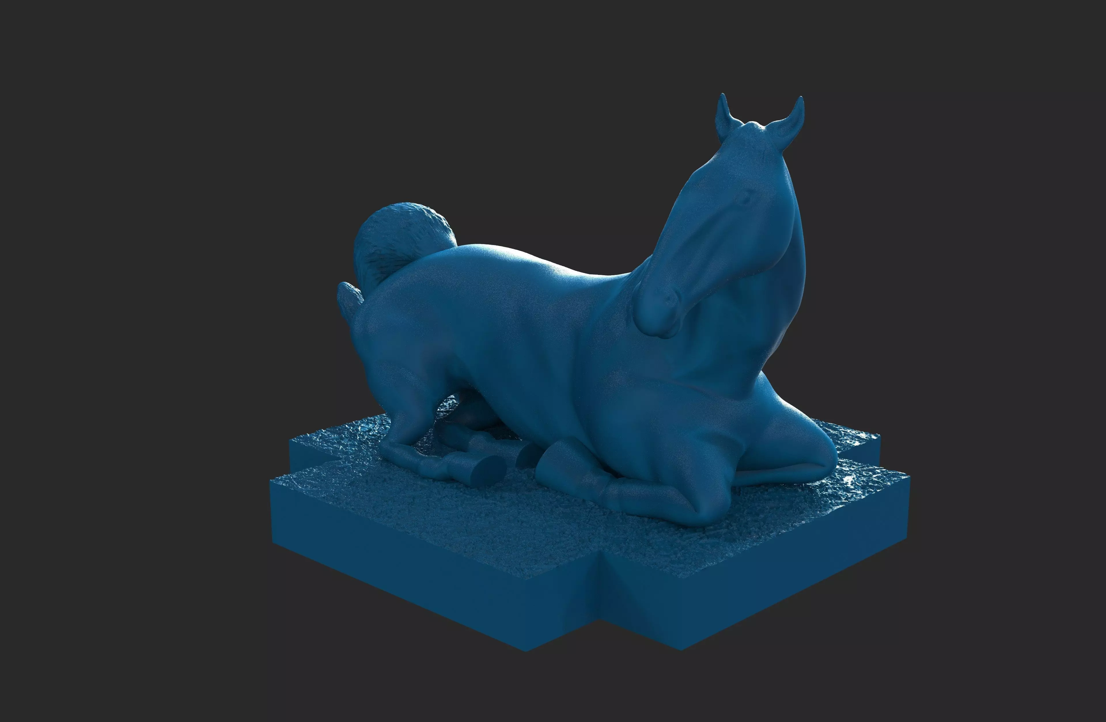 Puzzle horse stable 3D print model_4